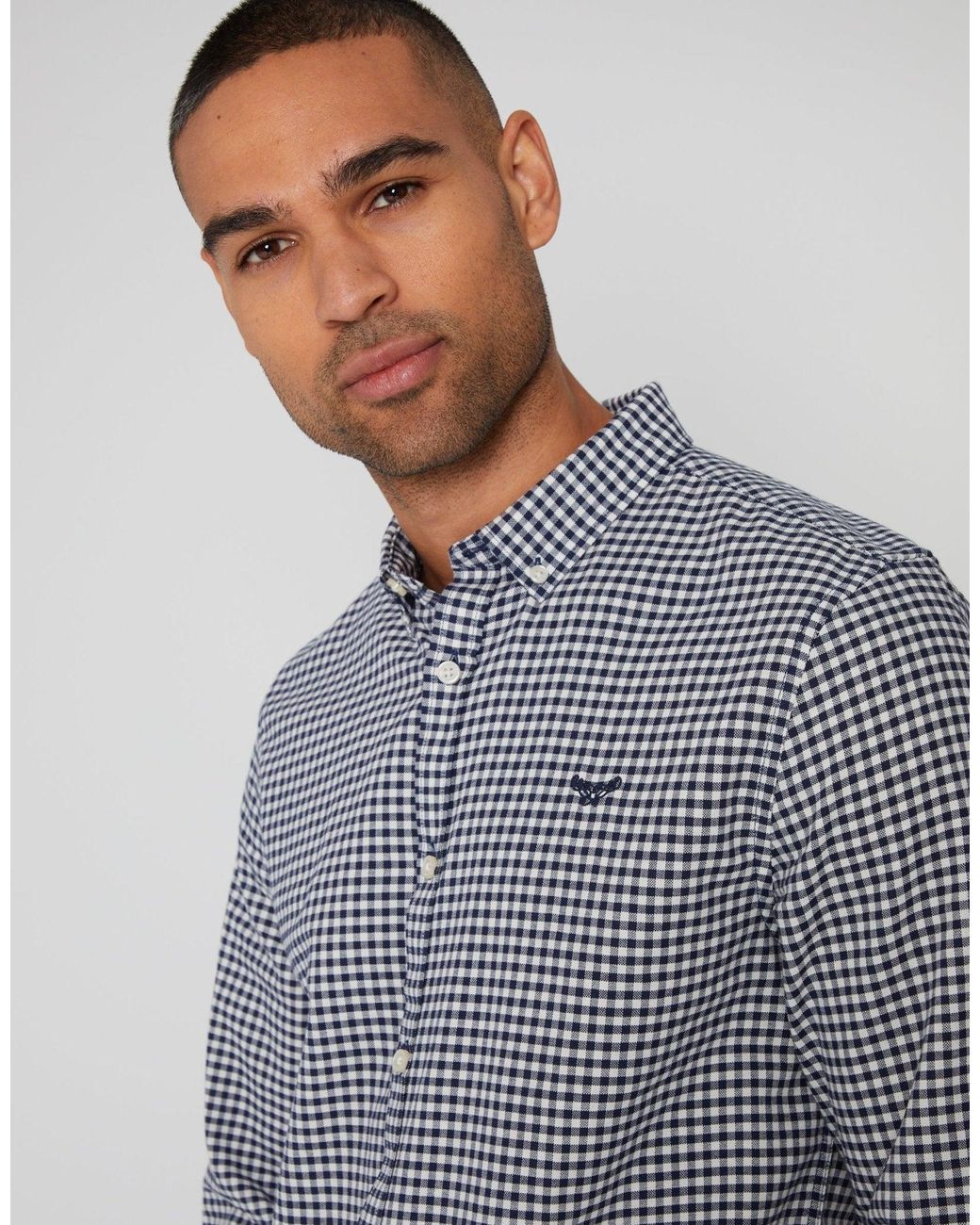 Threadbare Gray Cotton Long Sleeve Shirt for men