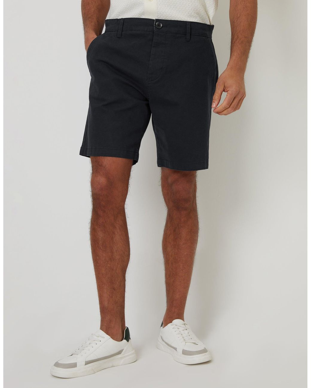 Threadbare Regular Fit Stretch Chino Shorts in Blue for Men | Lyst UK