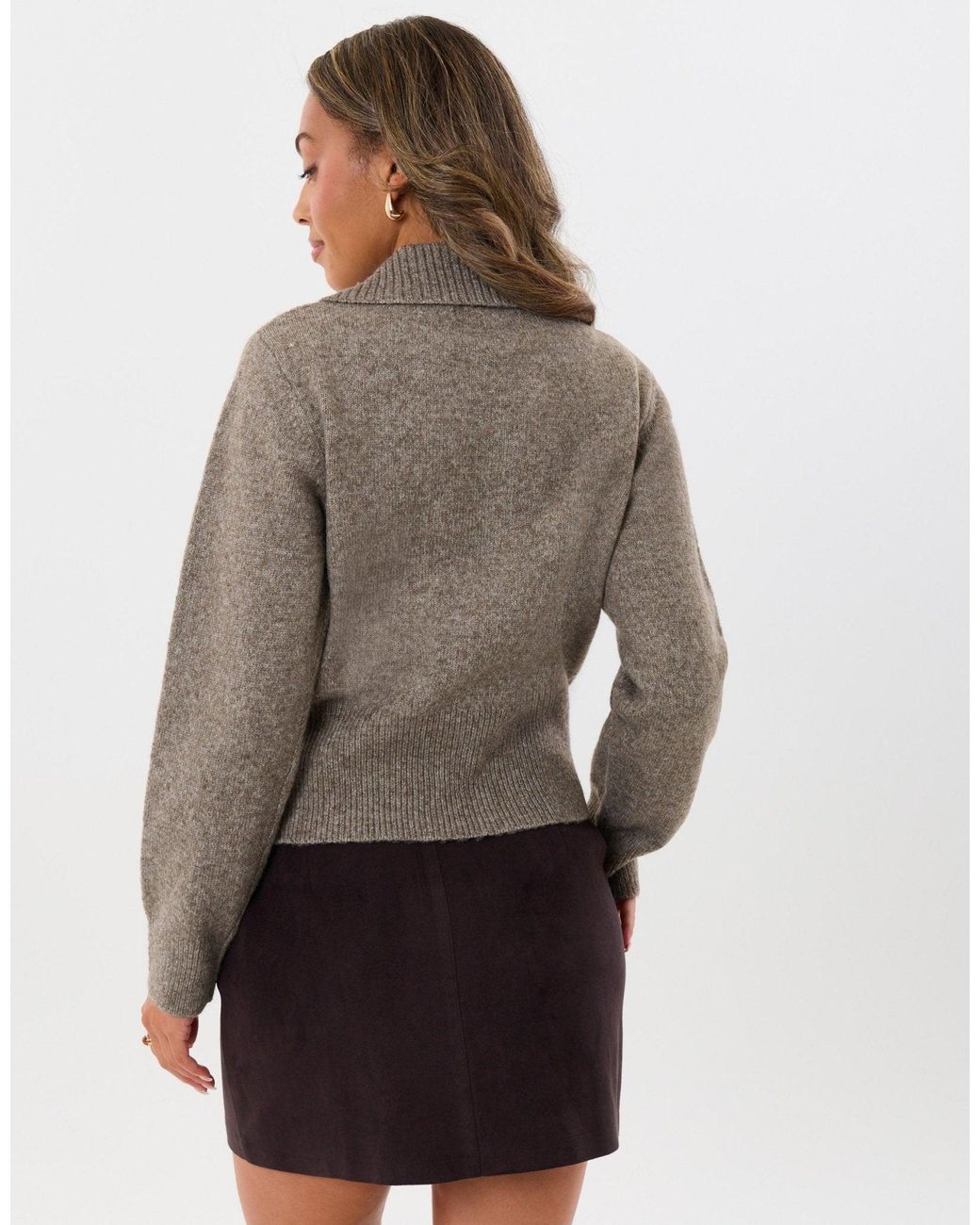 Threadbare Gray Polo Button Up Cardigan