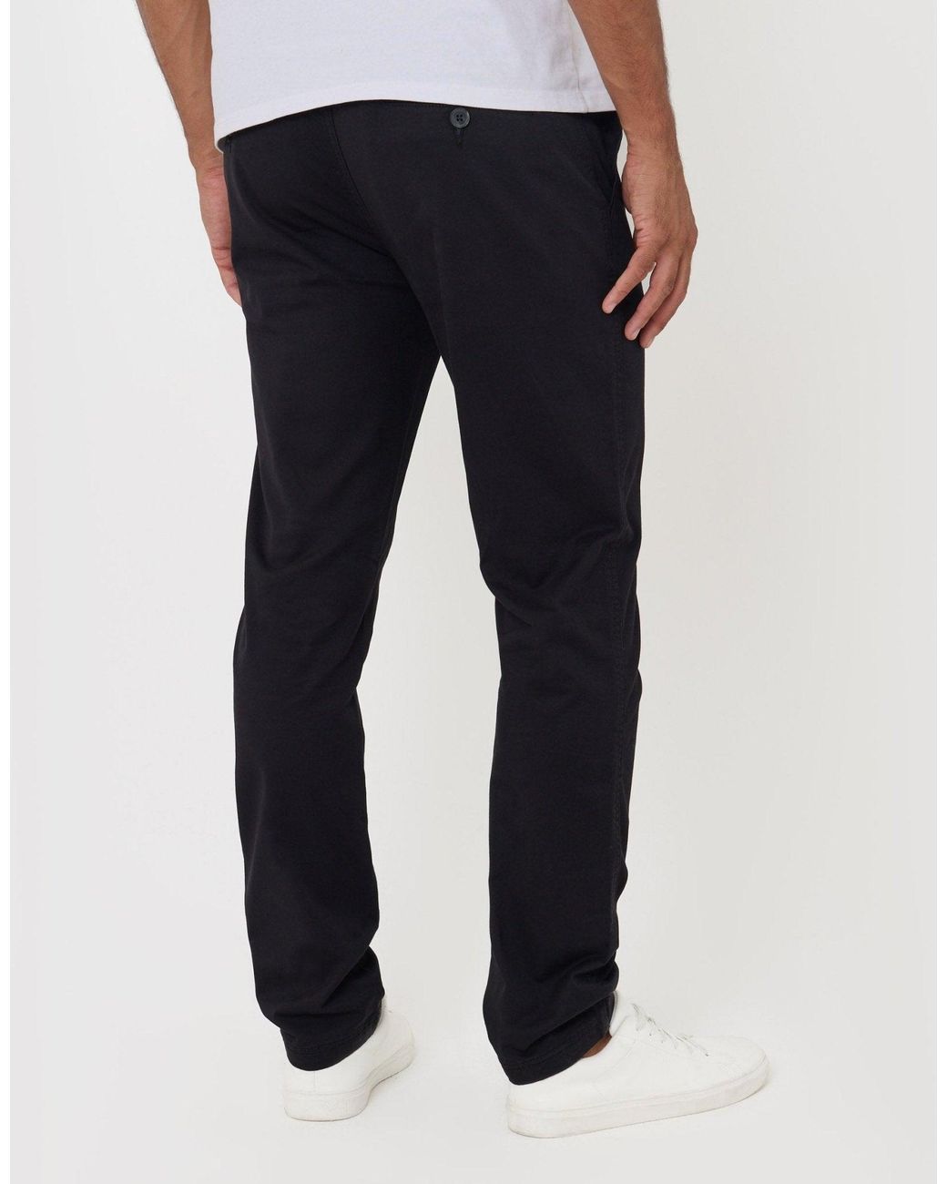 Threadbare Blue The Classic Slim Fit Chino Trousers for men