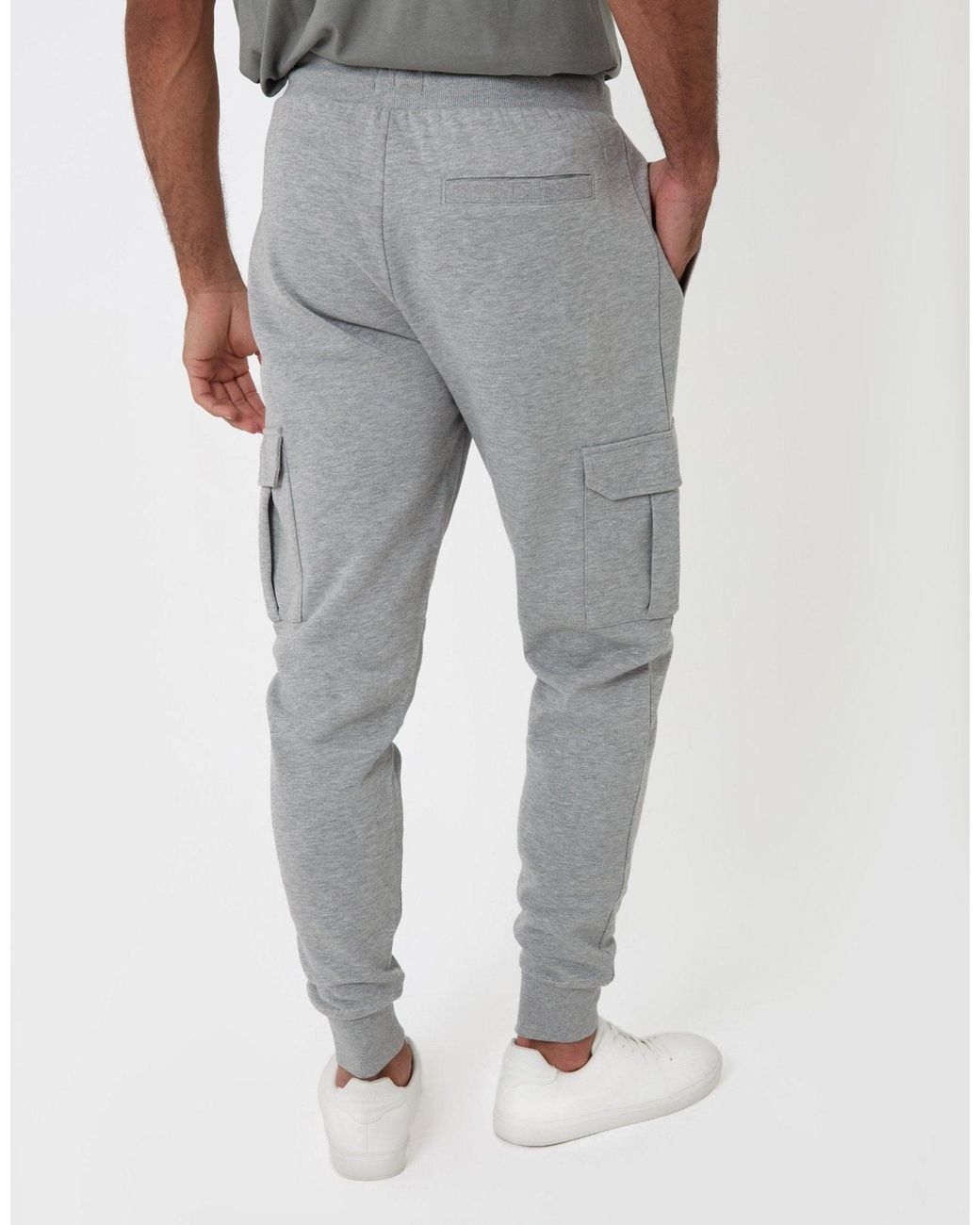 Threadbare White The Essential Cargo Joggers for men