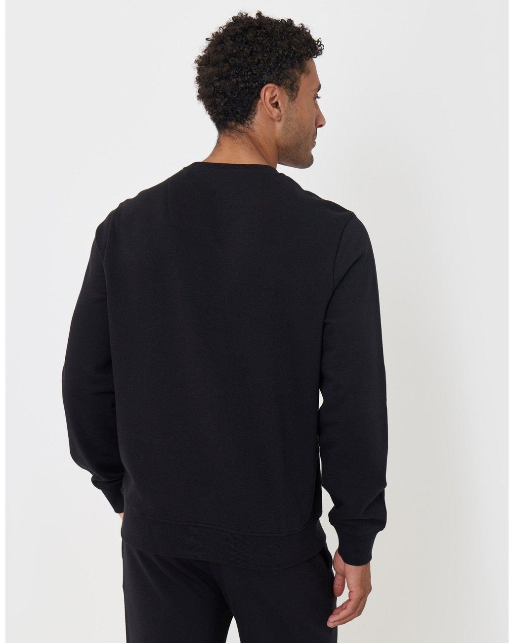Threadbare Blue The Essential Cotton Rich Crew Neck Sweatshirt for men