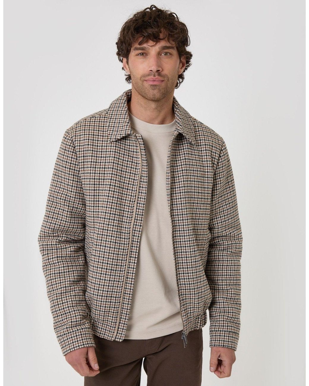 Threadbare Gray Faux Wool Collared Jacket for men