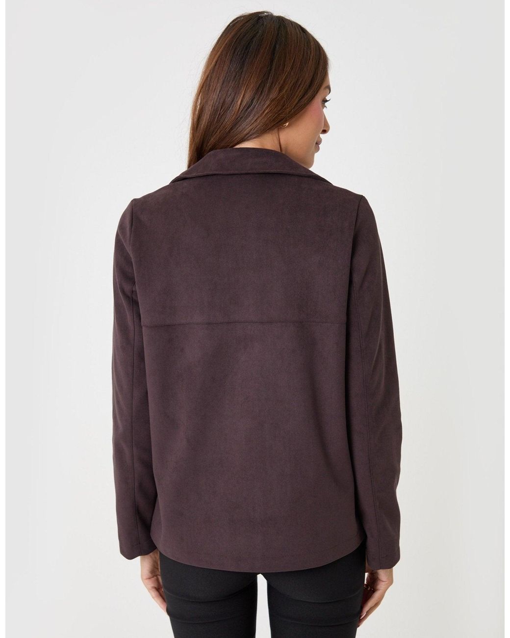 Threadbare Purple Faux Suede Blazer