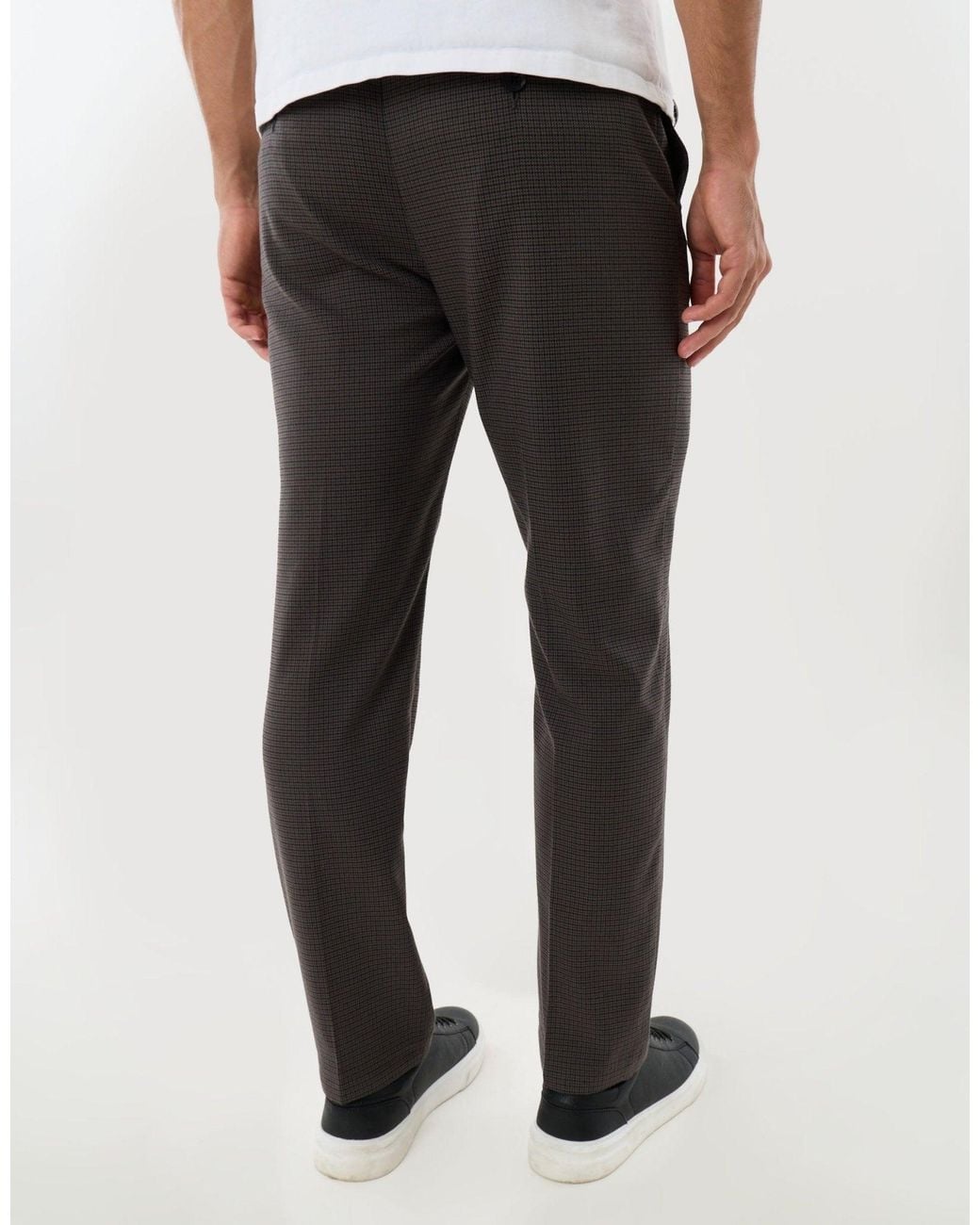 Threadbare White Straight Leg Tailored Trousers for men