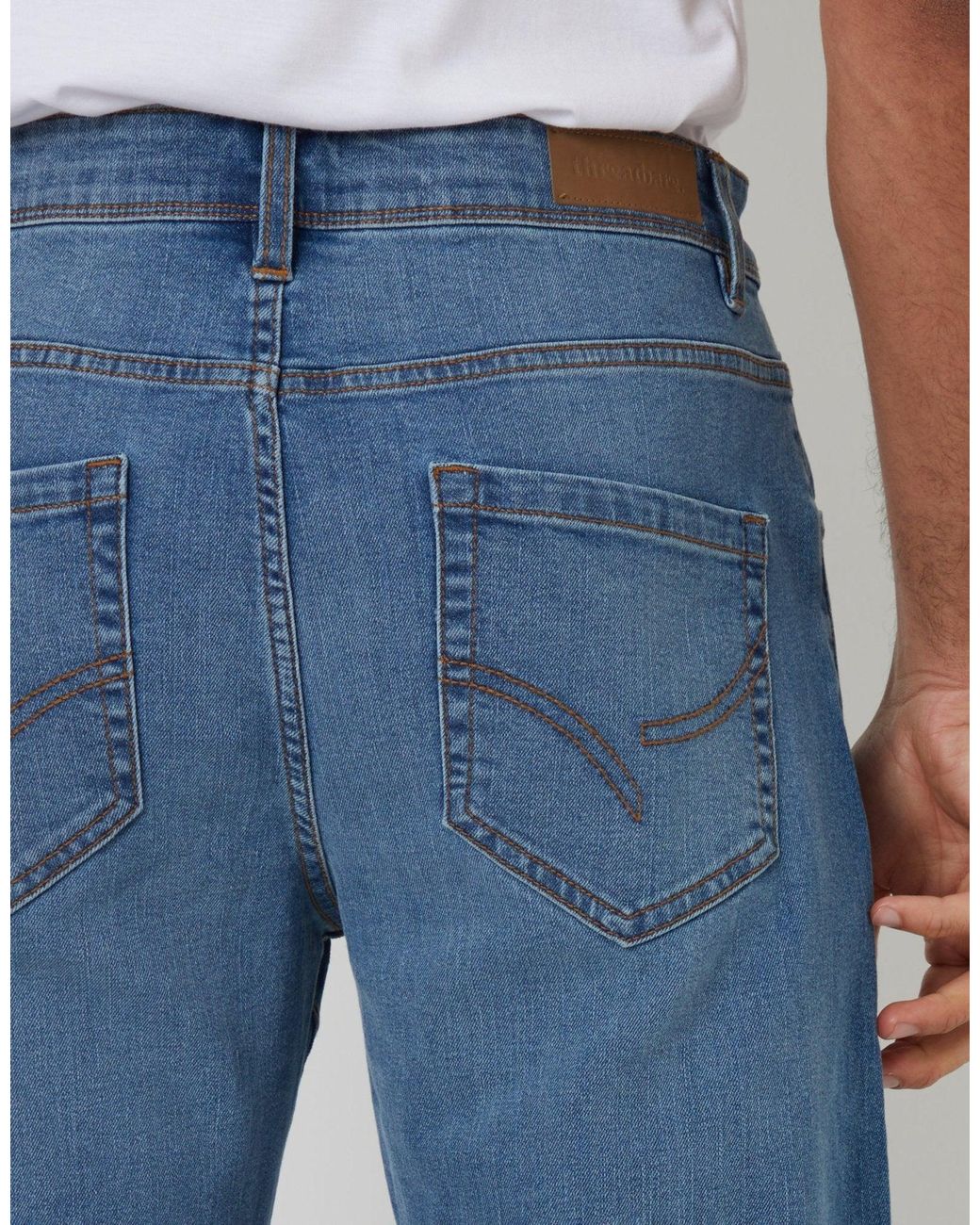 Threadbare Blue Straight Leg Jeans for men