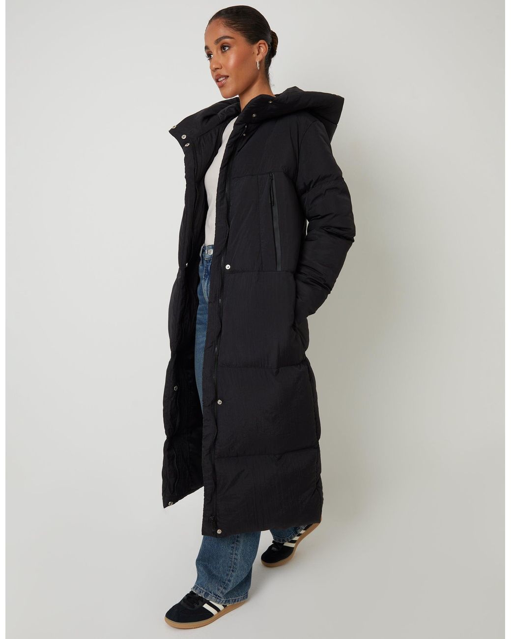 Threadbare Blue Maxi Puffer Jacket
