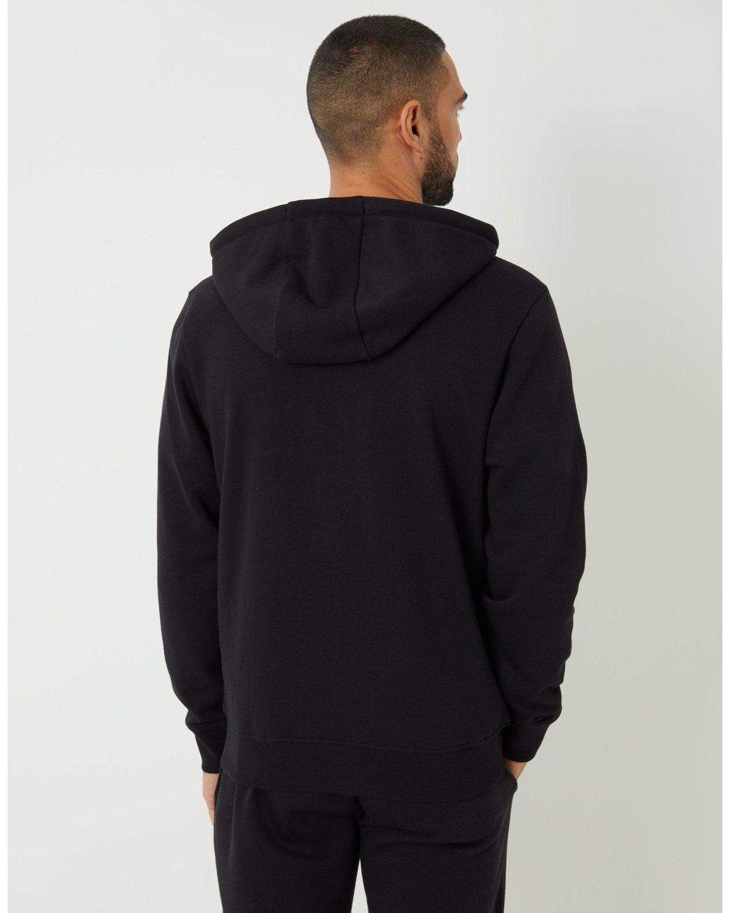 Threadbare Blue Zip-Through Hoodie for men