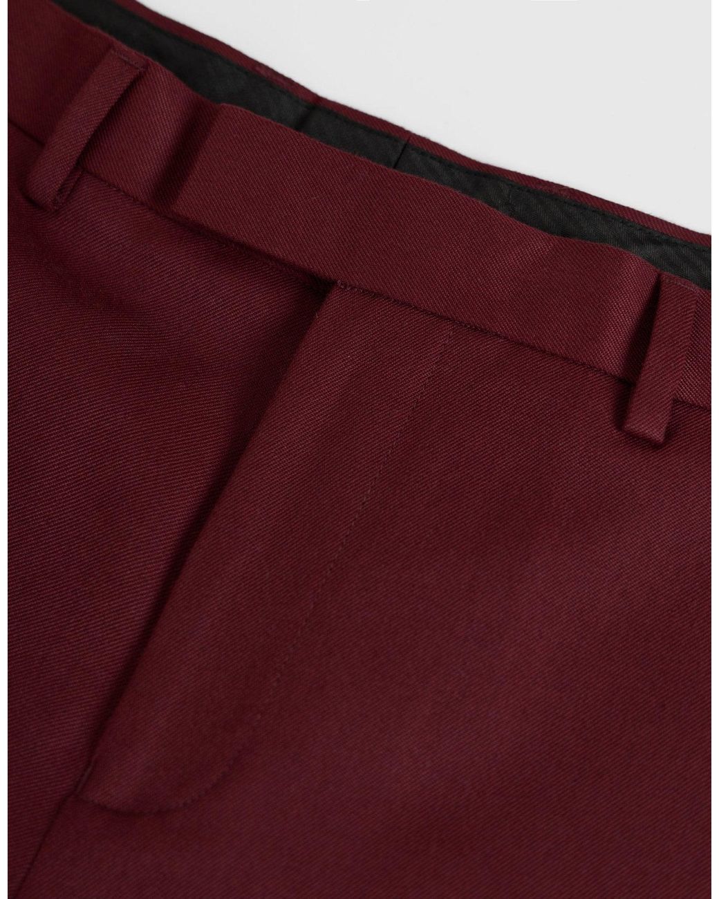Threadbare White Tailored Fit Suit Trousers for men