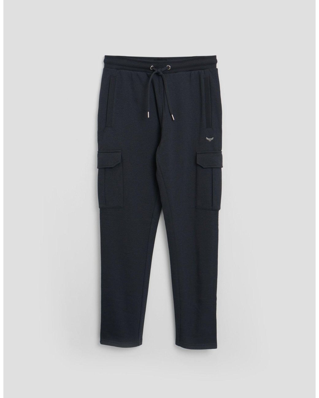 Threadbare White Cotton Rich Cargo Joggers for men