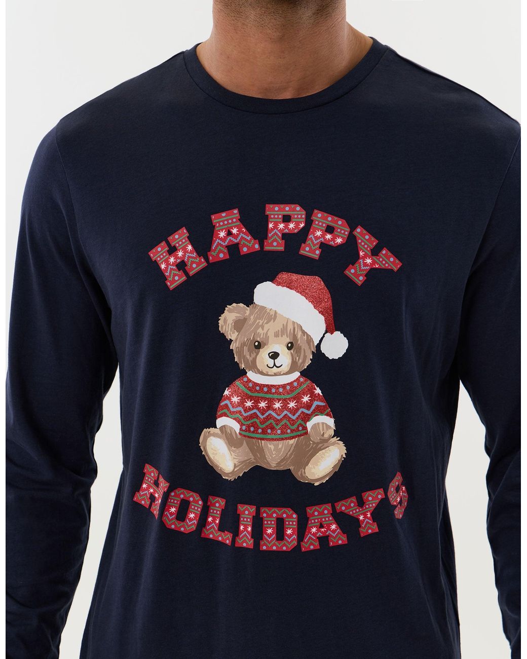 Threadbare Blue Teddy Bear Pyjama Set for men