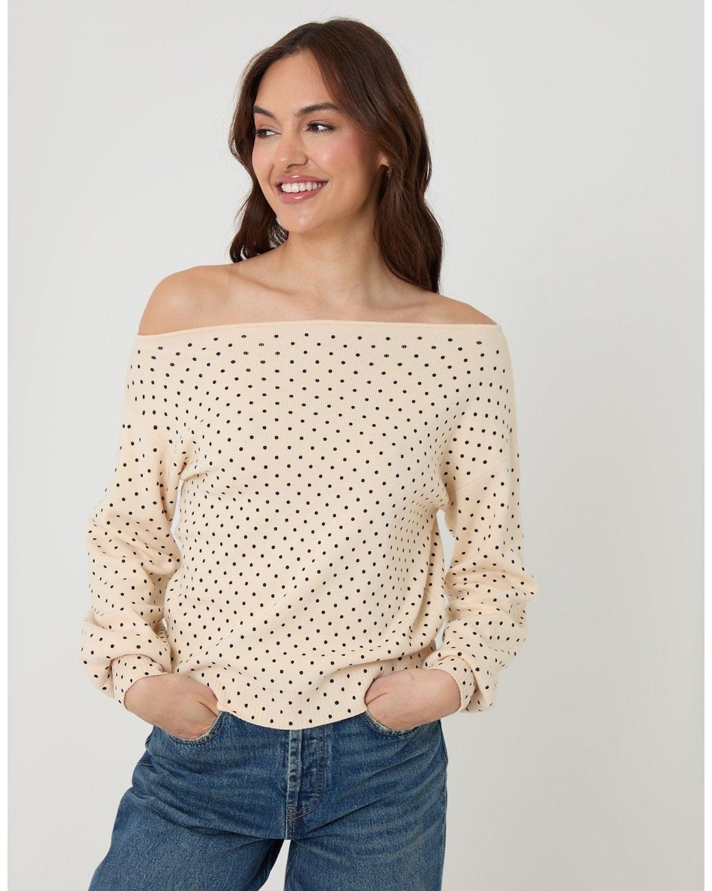 Threadbare Natural The Signature Soft Slash Neck Jumper