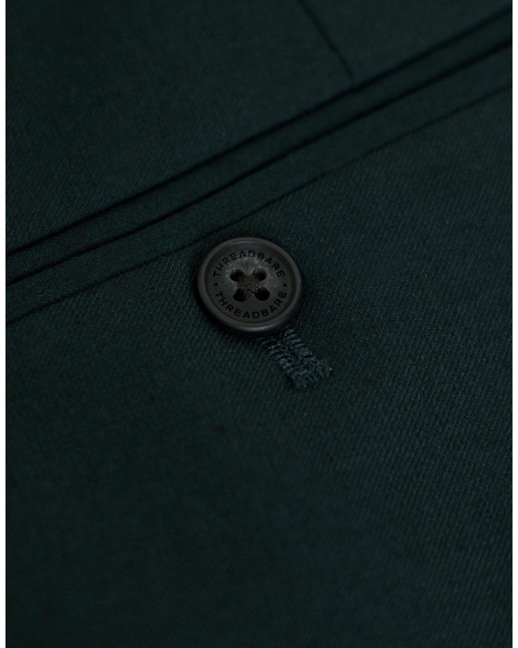 Threadbare Black Tailored Fit Suit Trousers for men