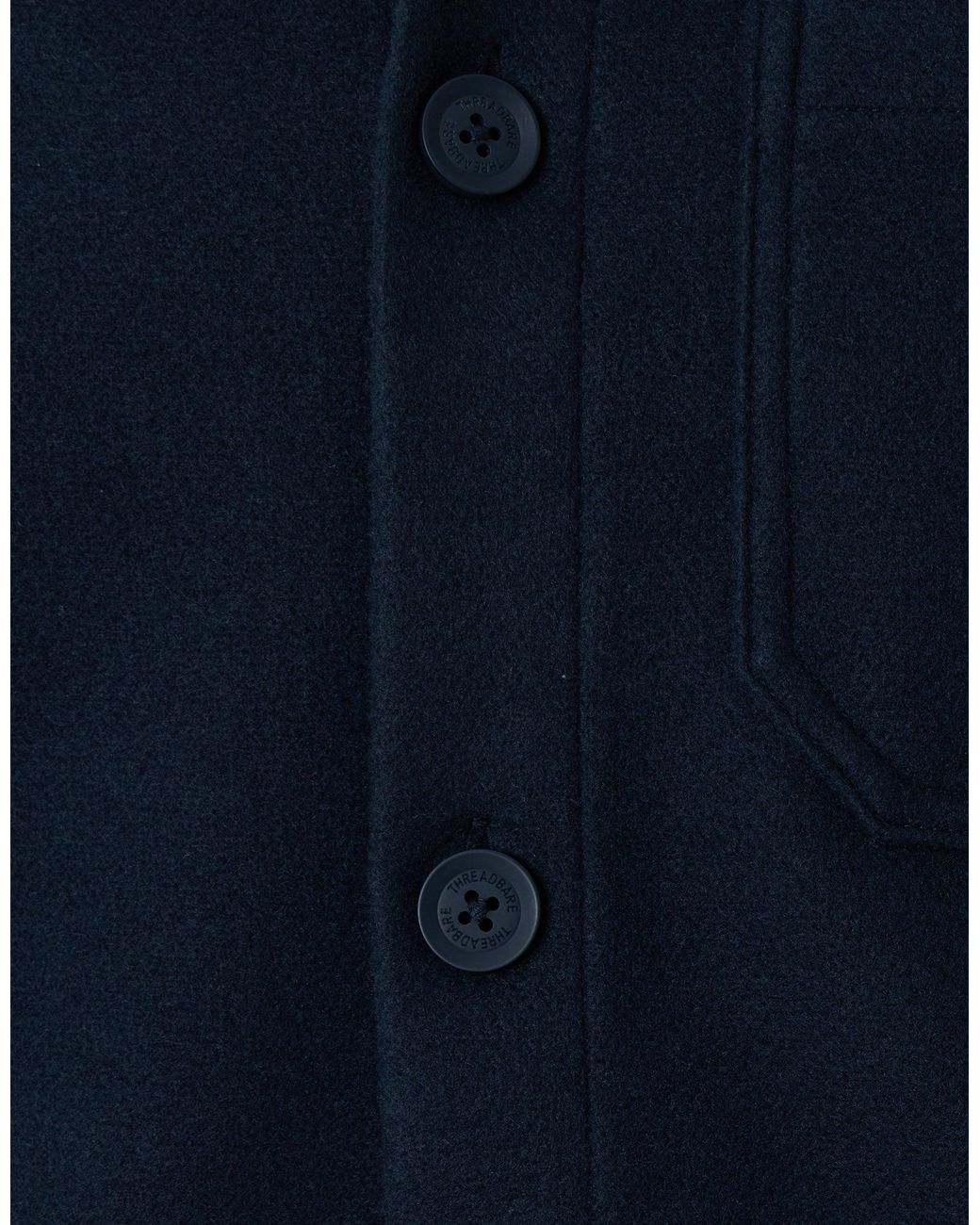 Threadbare Blue Long Sleeve Button Up Shacket for men