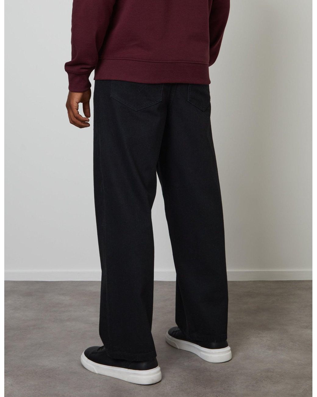 Threadbare Red Baggy Fit Jeans for men