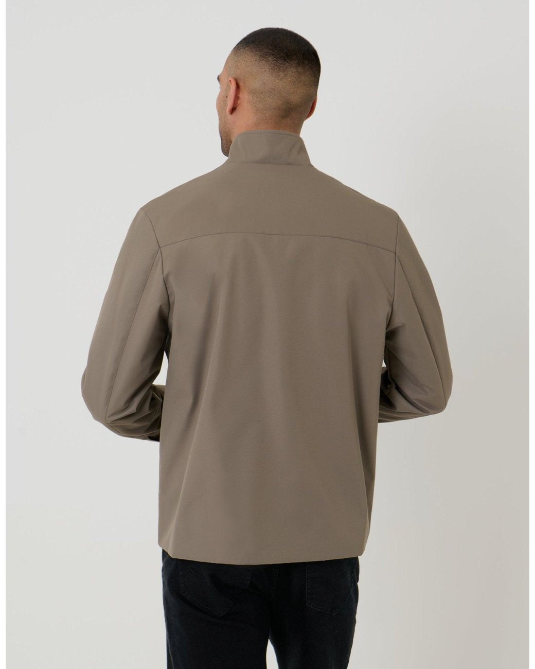 Threadbare Gray Showerproof Zip Up Harrington Jacket for men