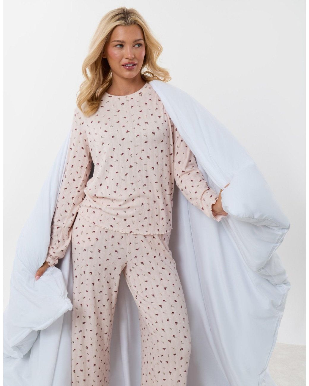 Threadbare Multicolor Long Sleeve Top & Trousers Pyjama Set