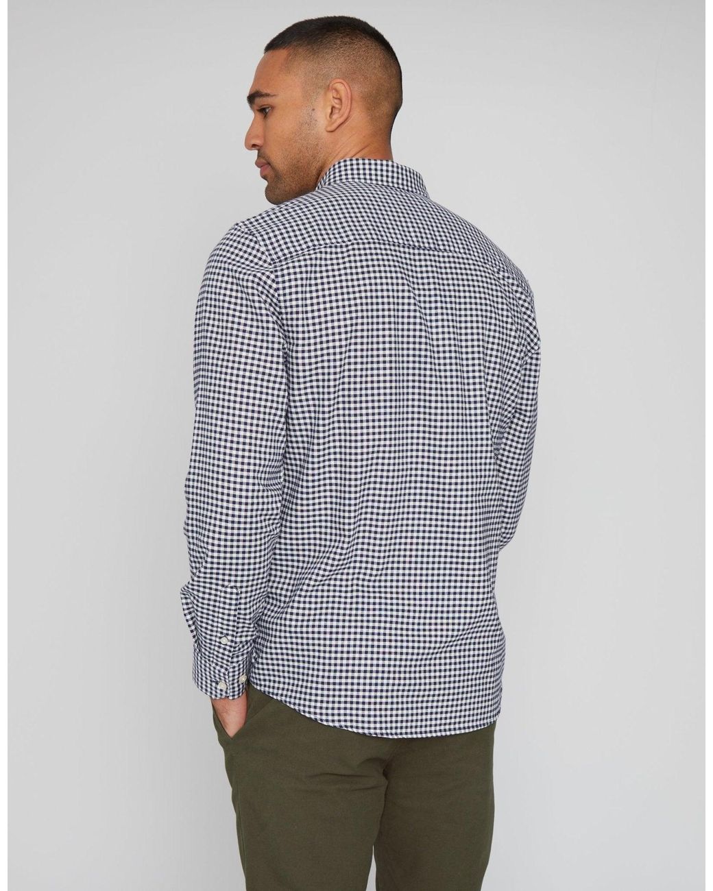 Threadbare Gray Cotton Long Sleeve Shirt for men