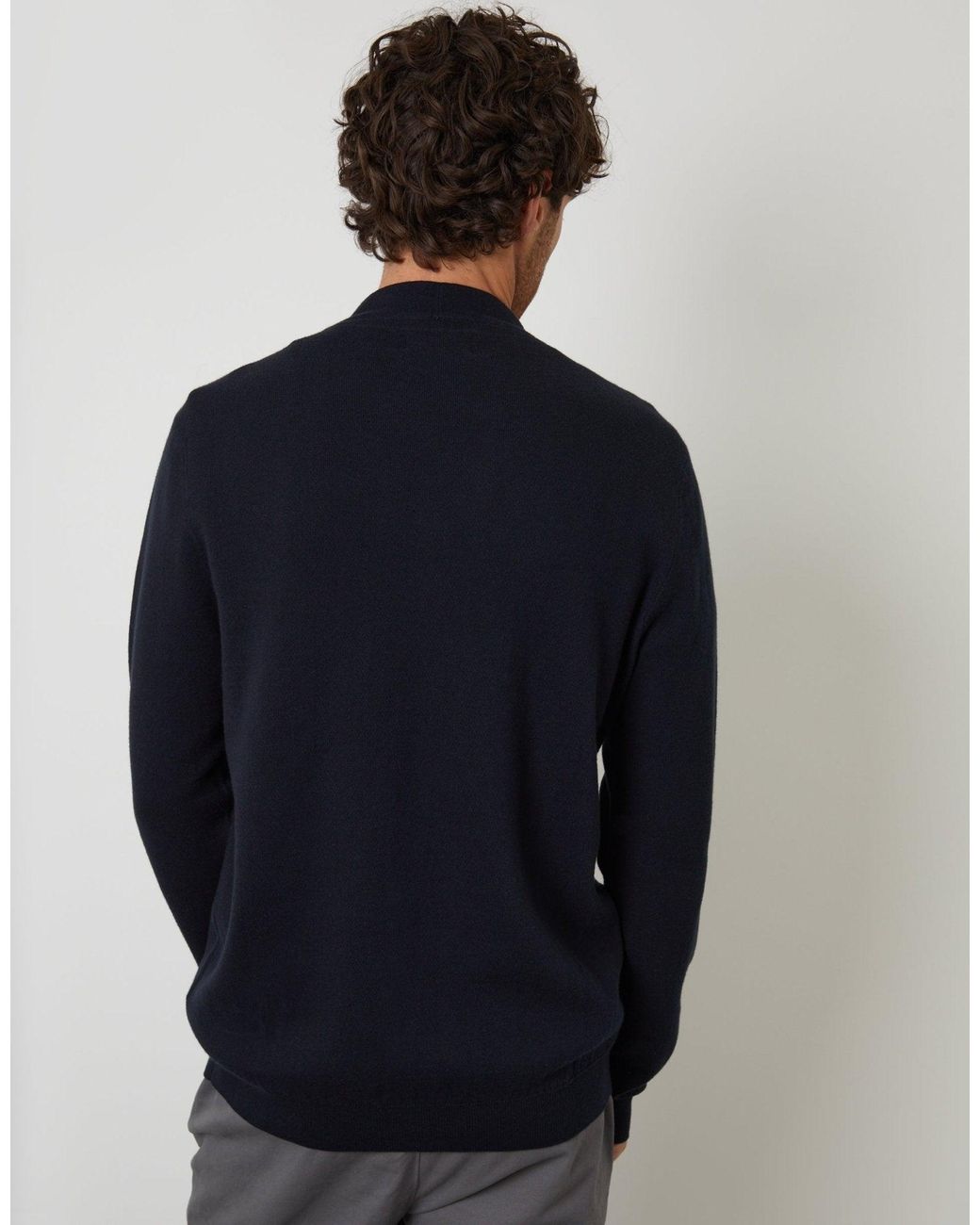 Threadbare Blue Knitted Cardigan for men