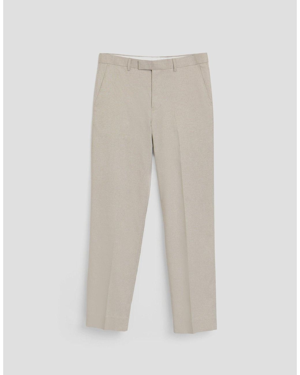 Threadbare Natural Tailored Fit Suit Trousers for men