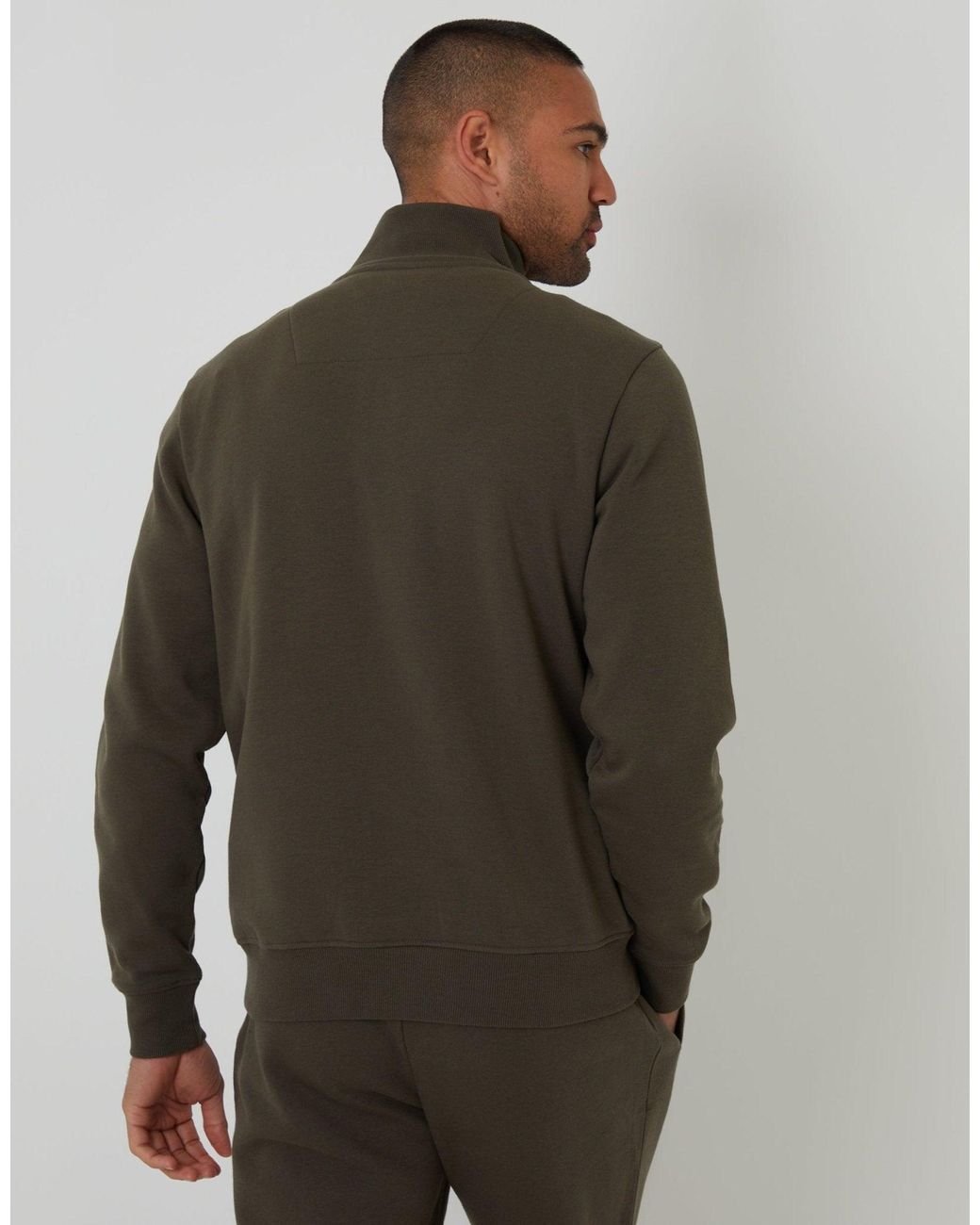Threadbare Black 2 Pack Quarter Zip Sweatshirts for men