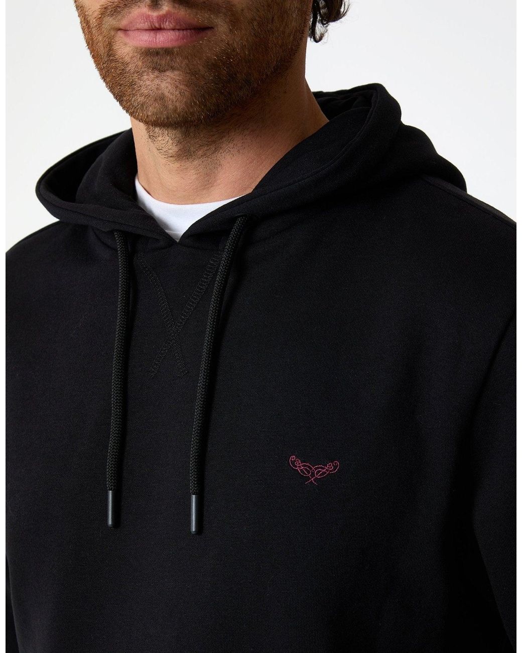 Threadbare Blue The Essential Cotton Rich Overhead Hoodie for men