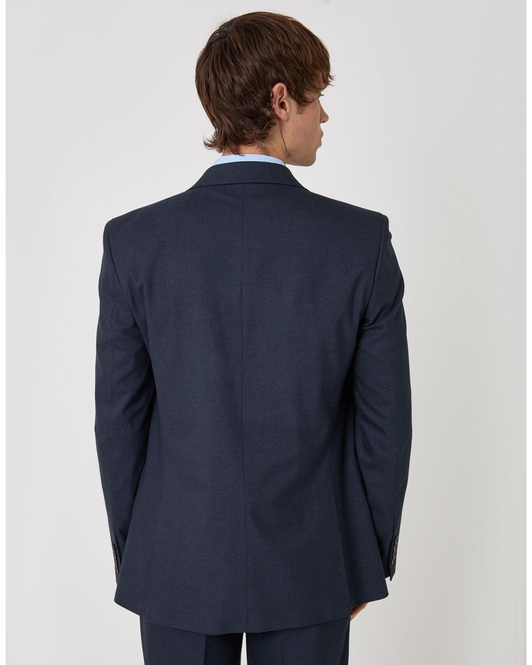 Threadbare Blue Tailored Fit Double Breasted Blazer for men