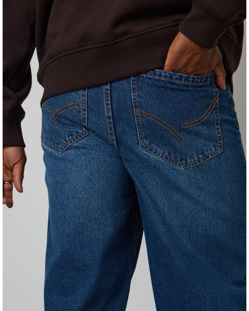 Threadbare Blue Baggy Fit Jeans for men