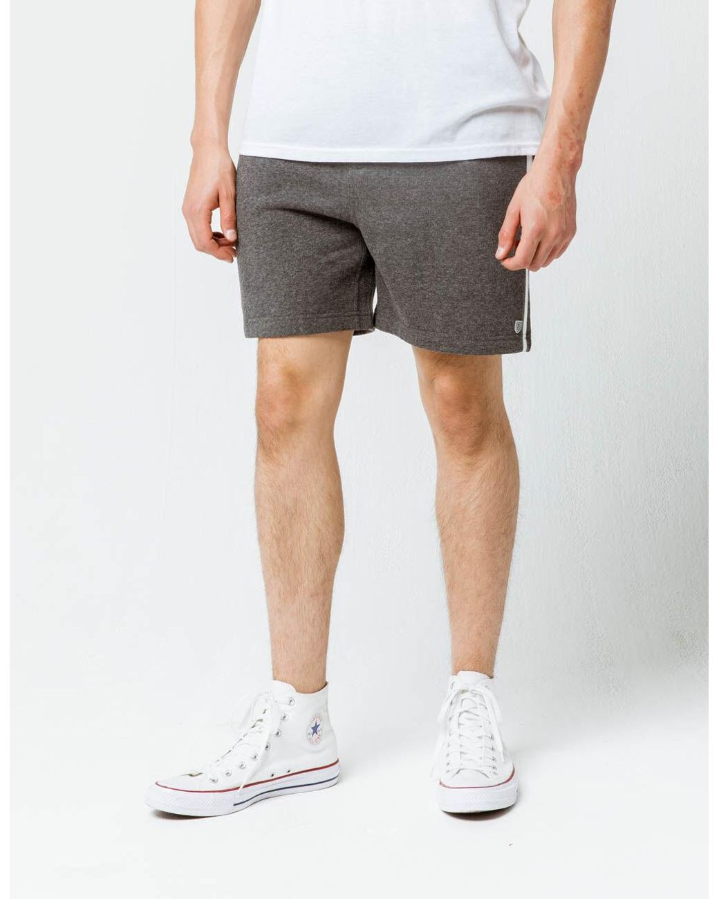 Brixton Oath Black Sweat Shorts
