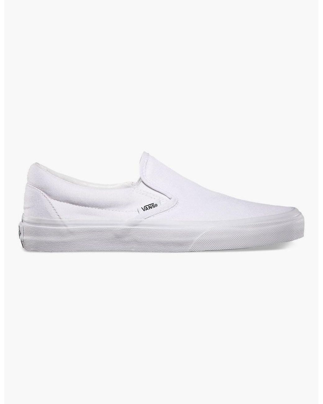 Vans Canvas Classic Slip-on Shoes - Size 4.5 in White for Men - Save 51 ...
