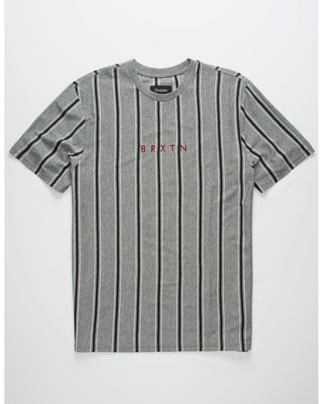 Brixton Cotton Hilt Ii Heather Black Stripe Mens T-shirt for Men - Lyst