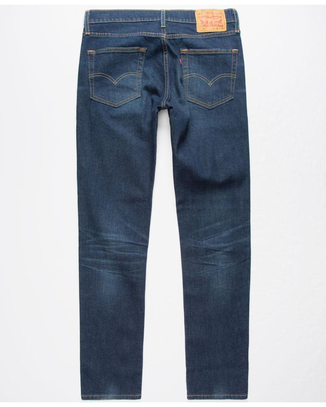 levi's slim men's dark blue jeans