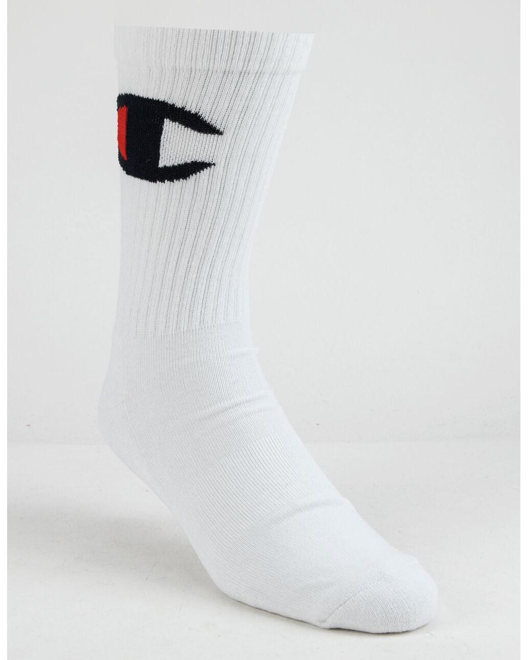 Champion Big C White Mens Crew Socks for Men Lyst