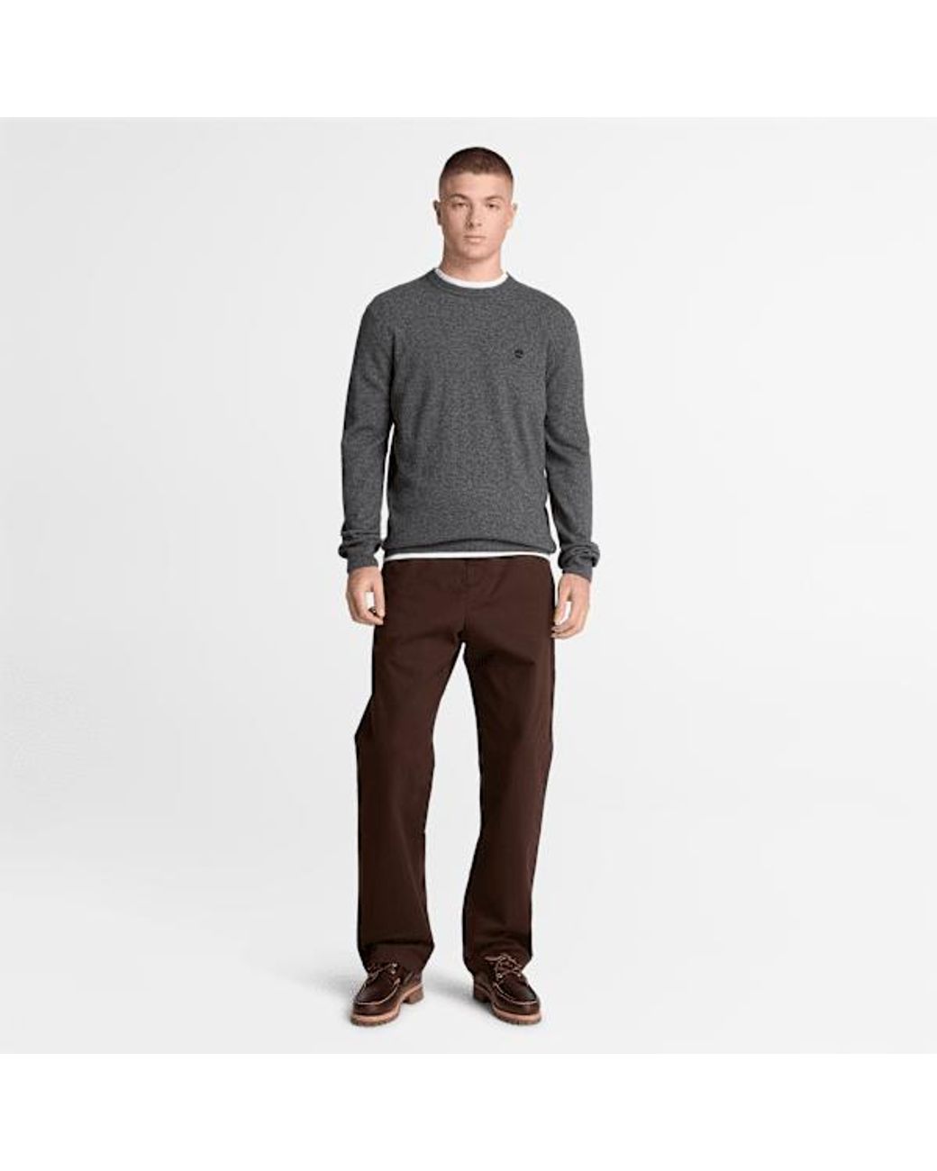 Timberland Gray Cohas Brook Merino Crewneck Jumper For for men