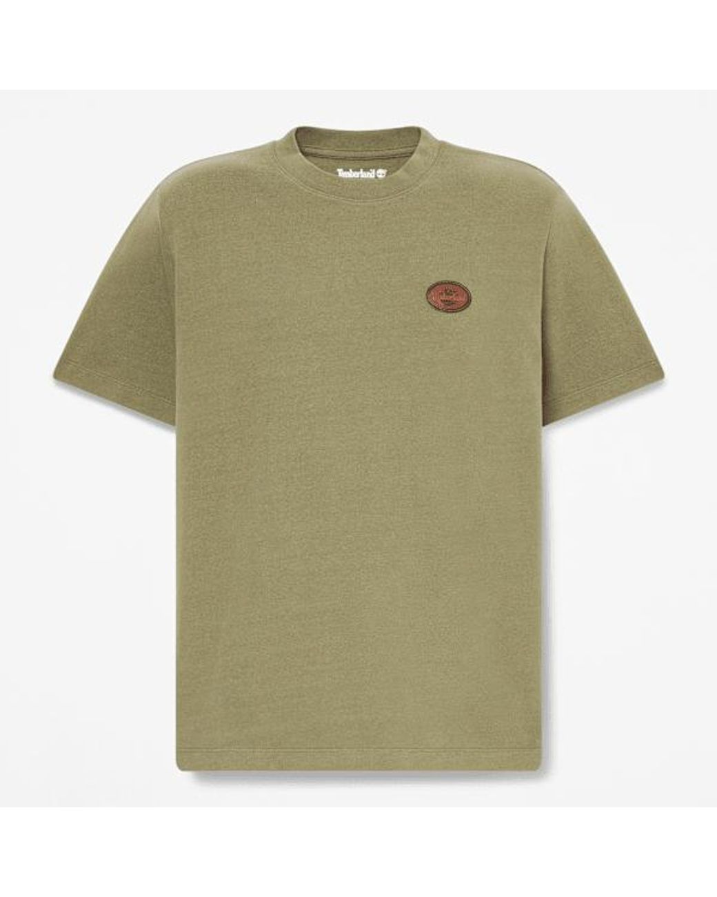 Timberland Green Leather Badge Short-Sleeve T-Shirt For for men