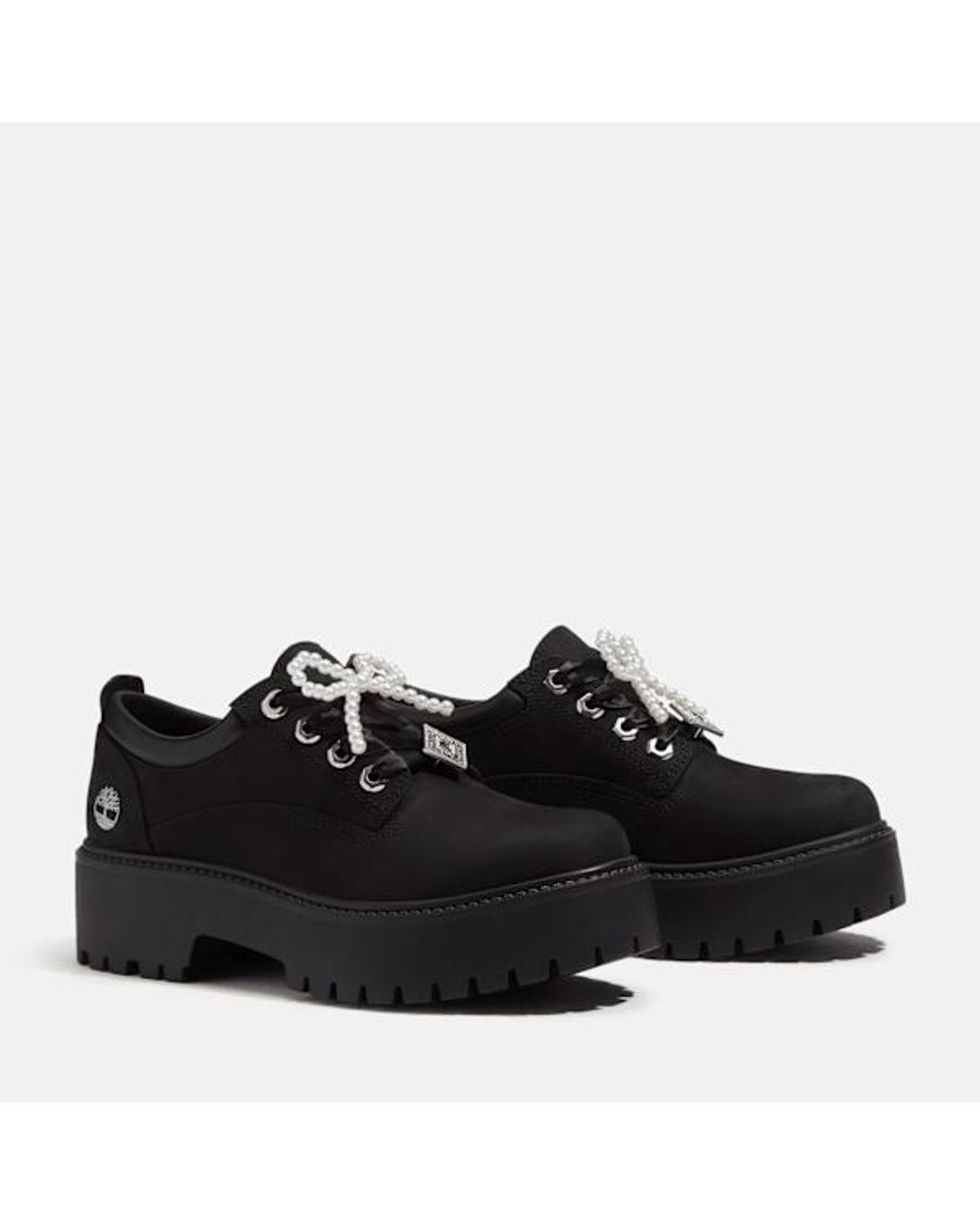 Timberland Black Stone Street Platform Shoe For