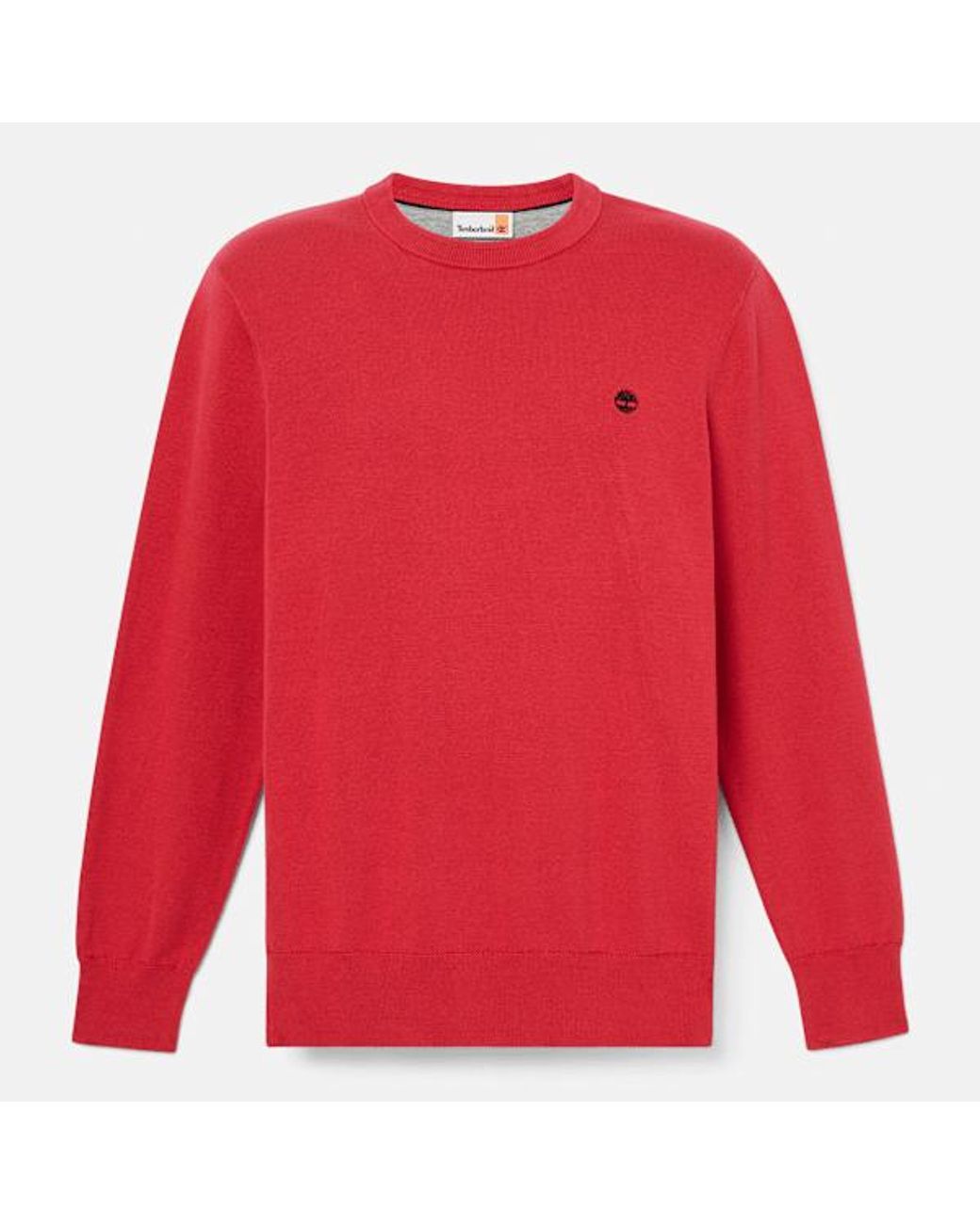 Timberland Williams River Cotton Yarn Dyed Jumper For Men In Red, Man, Red, Size: M for men