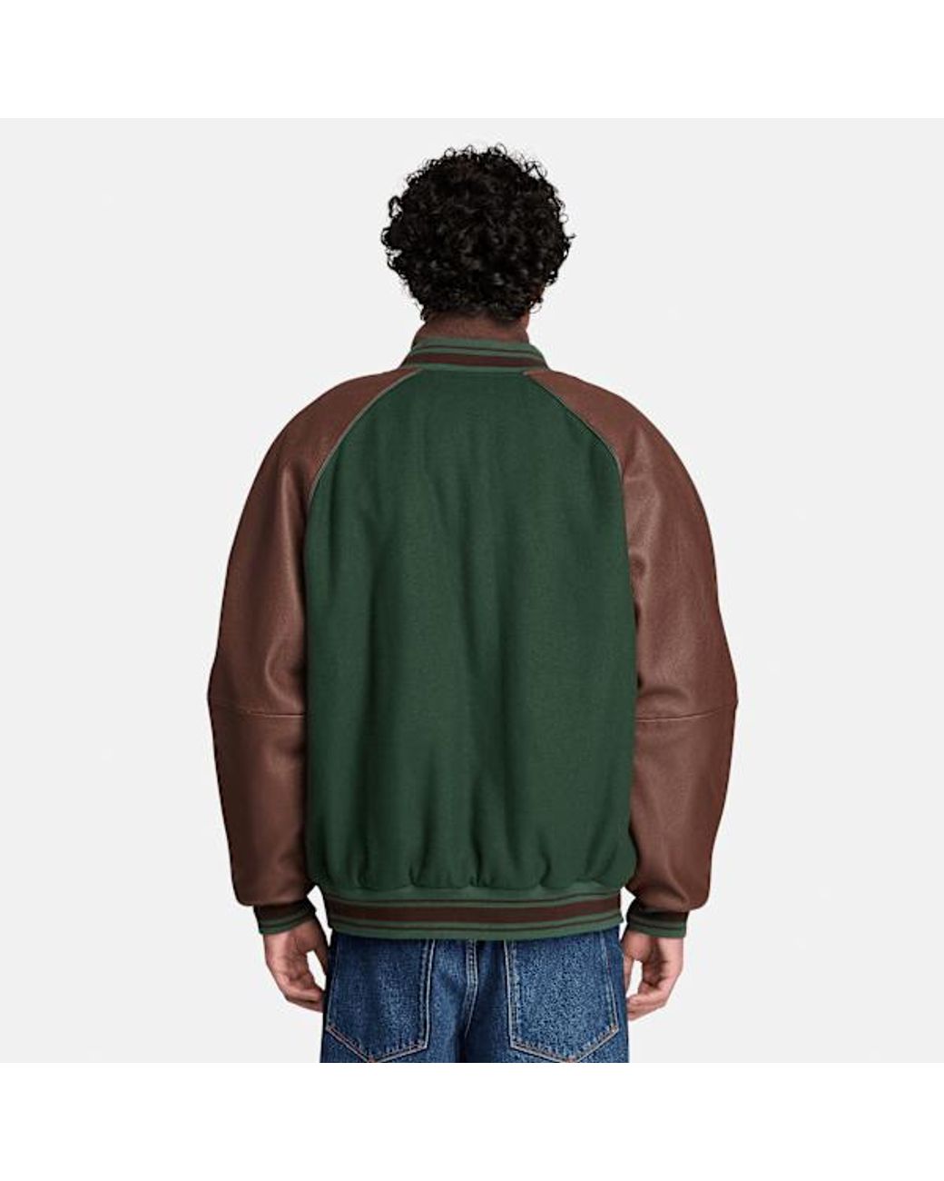 Timberland Green Signature Varsity Jacket For for men