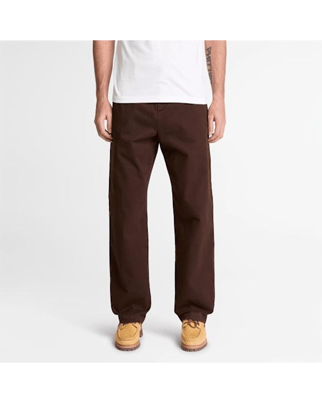 Timberland Brown Peached Heavy Twill Chino Trouser For for men