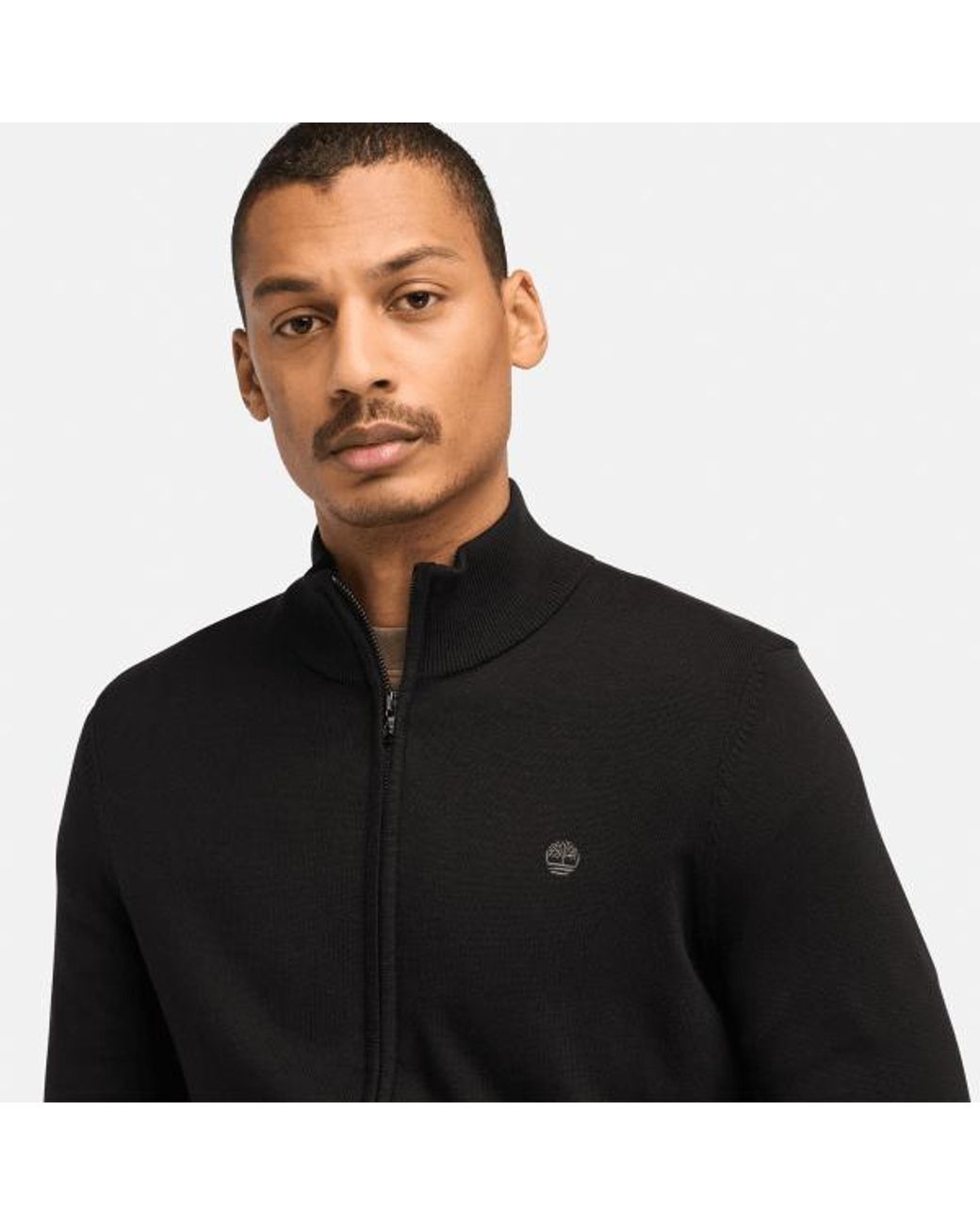 Timberland Black Williams River Cotton Full-Zip Jumper For for men