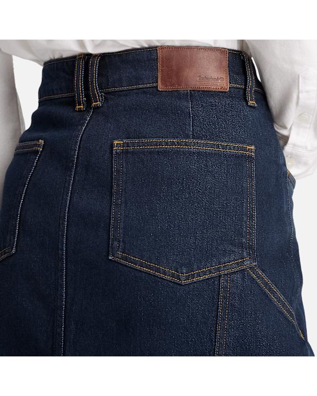 Timberland Blue Long Denim Skirt For