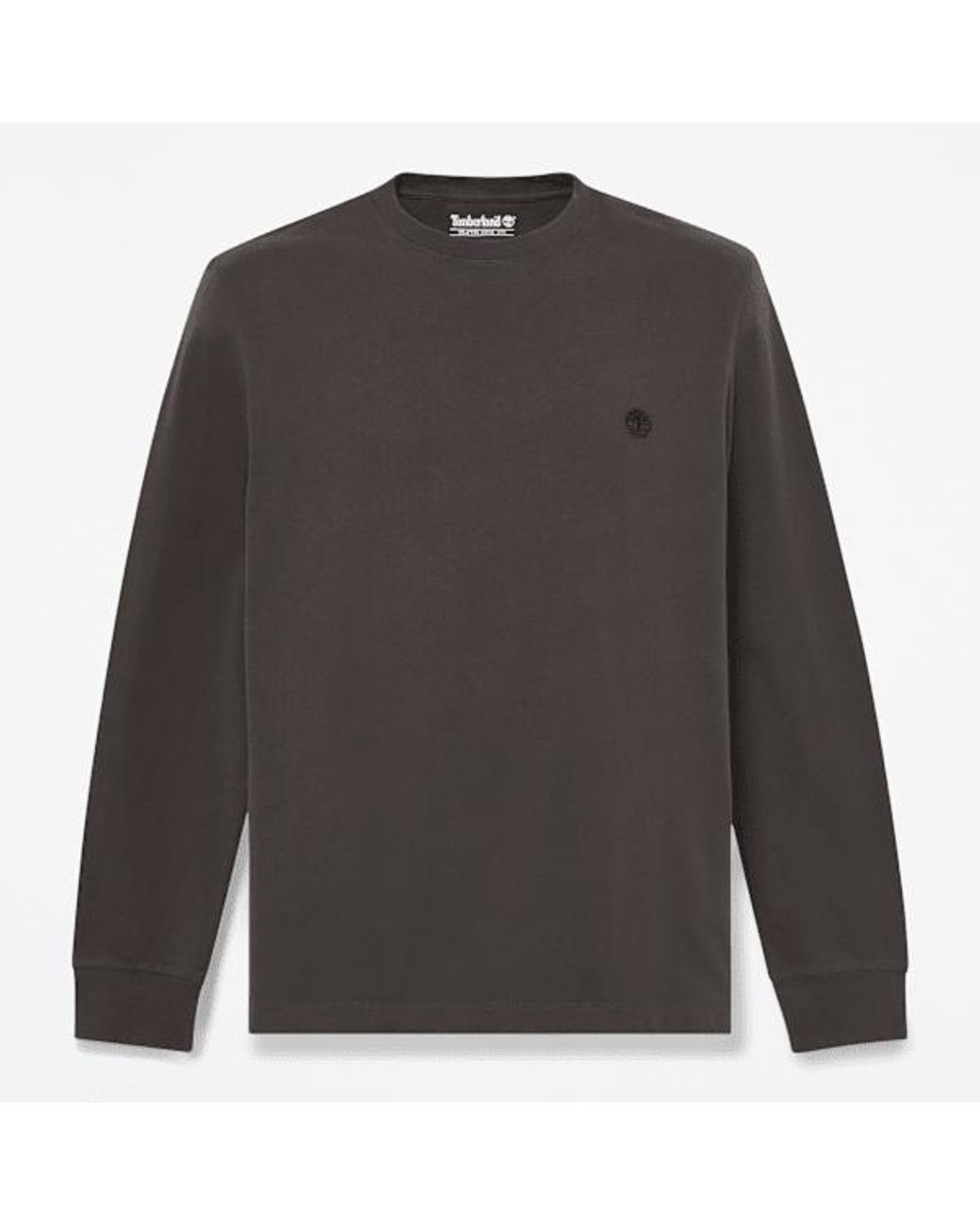 Timberland Gray Dunstan River Slim Embroidered Long-Sleeve T-Shirt For for men