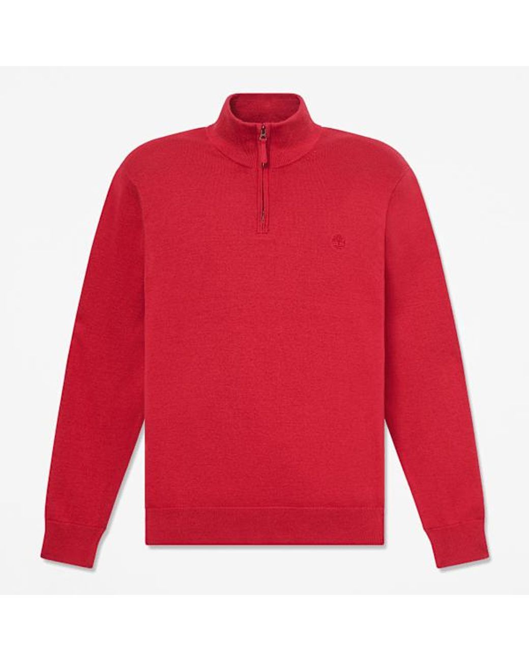 Timberland Red Williams River Cotton Quarter-Zip Jumper For for men