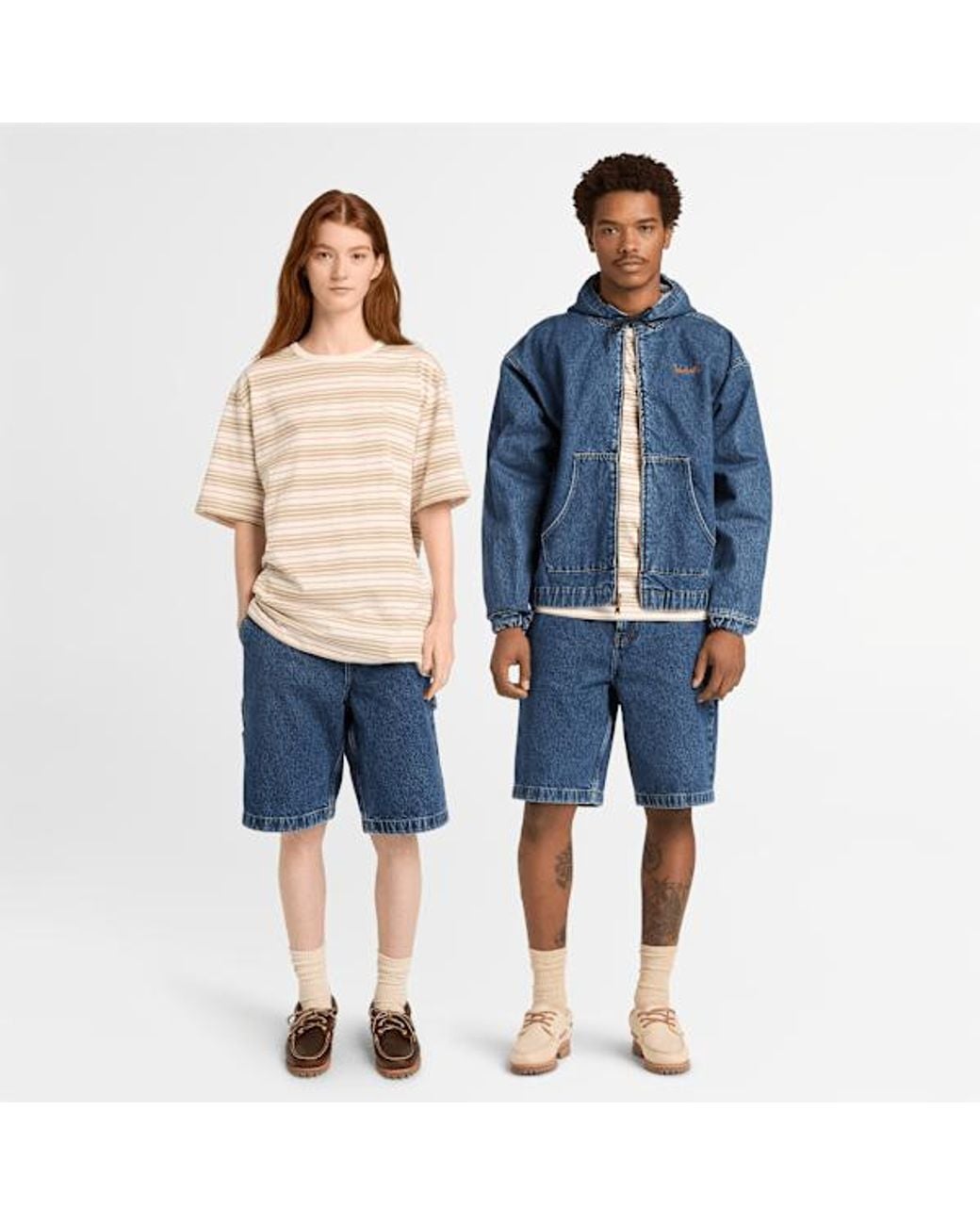 Timberland Blue All Gender Denim Carpenter Short