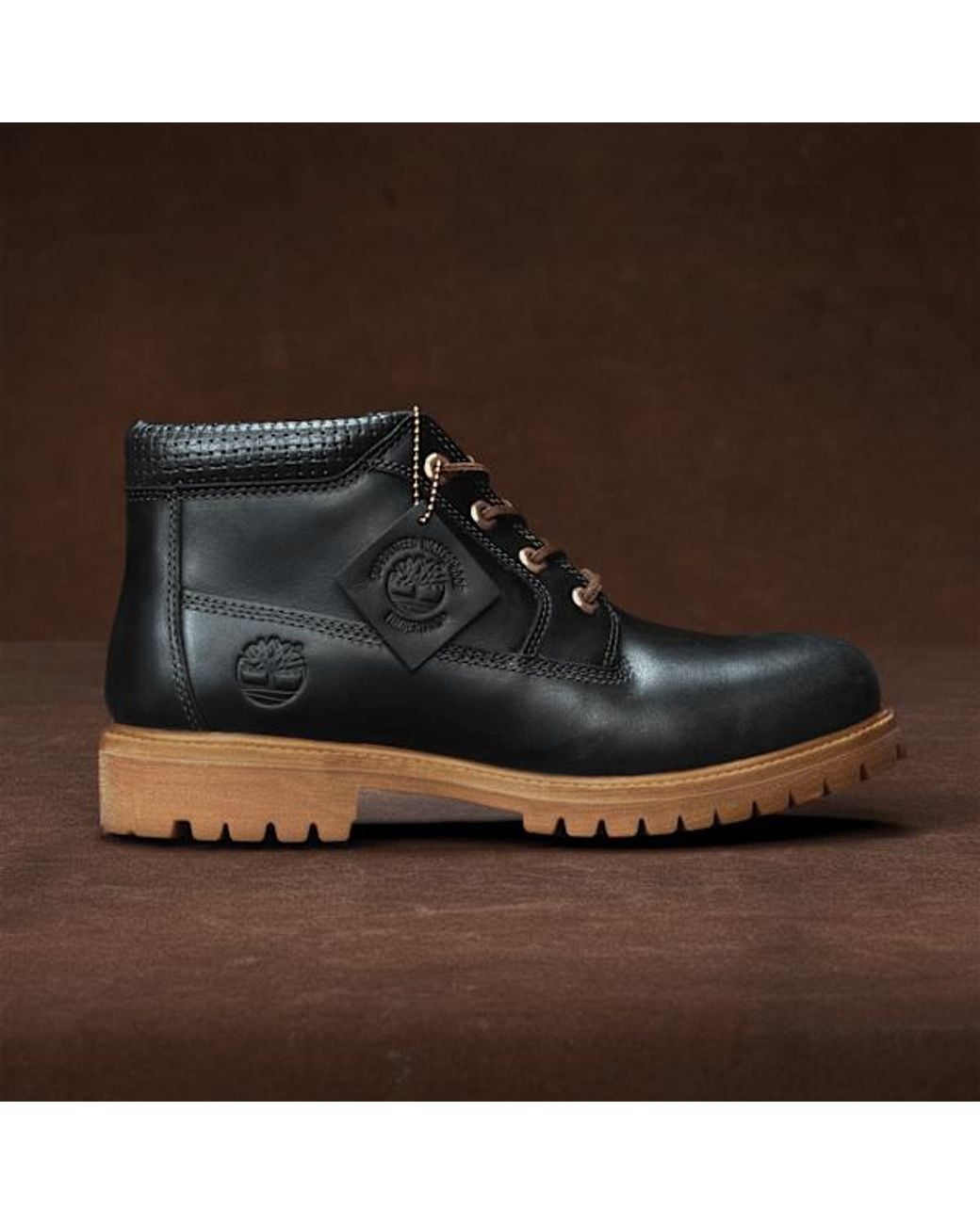 timberland black premium waterproof chukka boots