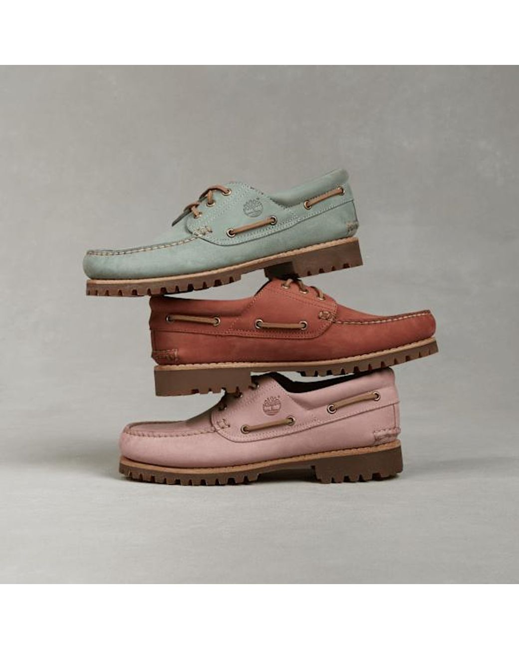 Timberland Authentic 3-Eye Lug Handsewn Boat Shoe in Red | Lyst UK