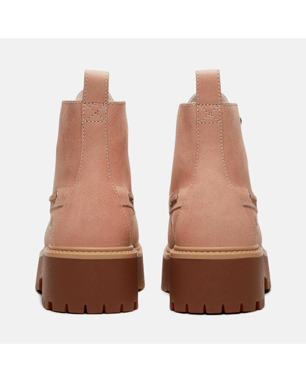 Timberland Brown Stone Street Platform Kiltie Boot For