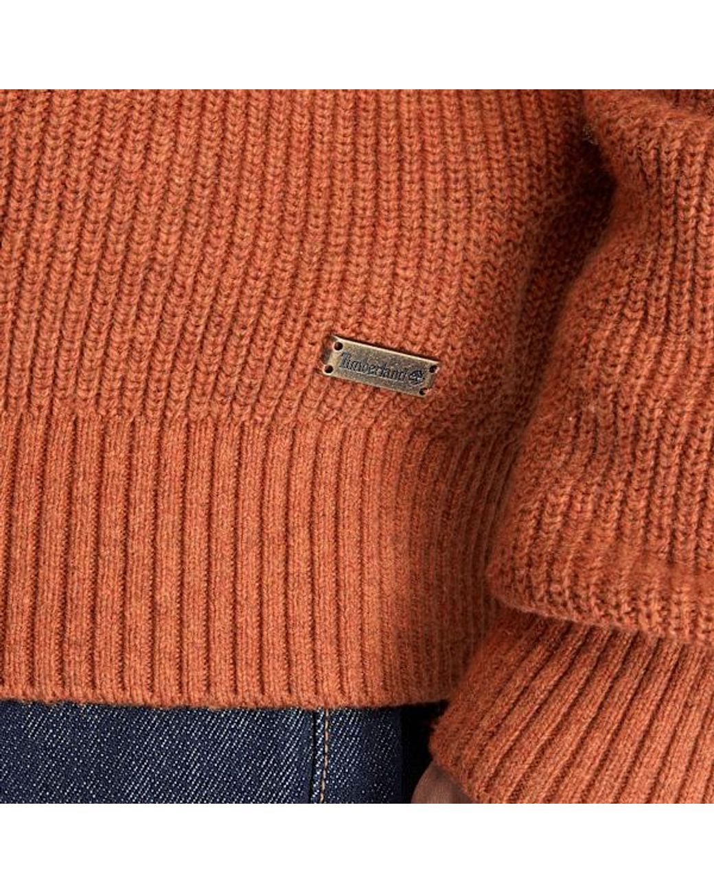 Timberland Brown Cotton Crewneck Jumper For for men