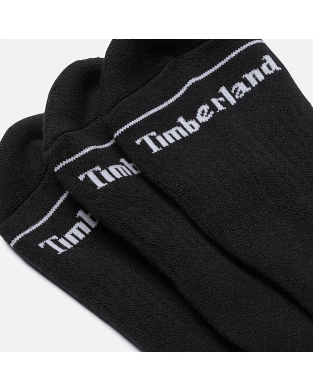 Timberland Black Bowden 3-Pack Full Cushion Quarter Sock