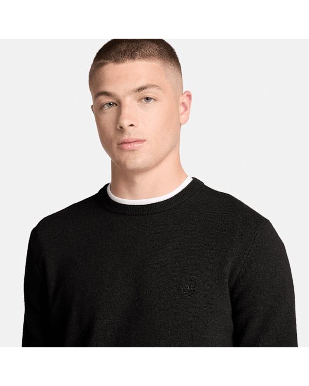Timberland Black Cohas Brook Merino Crewneck Jumper For for men